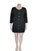 Plus Size Dresse Kleid Größe Sommer 4XL 5XL Casual Button Short Lady Elegant Fashion Large Wholesale Bulk Drop 230613