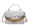 Women's bag 2023 PU leather gold chain crossbody BAGS black and white pink 7 Colors shoulder bags