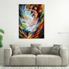 Figure Abstract Canvas Art Angel Flight Hand Painted Kinfe Painting for Hotel Wall Modern