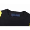 T-shirts pour hommes Designer Polyvalent Col rond Sports Jacquard Jaune fluo Broderie ondulée T-shirt à manches courtes Tendance VKIF