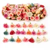 Torkade blommor 50st Silk Rose Artificial Head Mini Fake For Home Decor Garden Party Wedding Decoration Wreat Presenttillbehör 230613