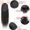 Ponytails Aliballad Kinky Curly Drawstring Ponytail Remy Human Hair Brazilian Cury Ponytail Afro Clip In Extensions 100g-150g For Women 230613