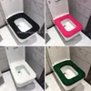 Coprisedili per WC 1PC Copertura quadrata per bagno Inverno Lavabile Scaldino Tappetino Cuscino Coperchio Pad Decorazioni per la casa