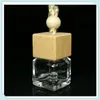 8ml Auto Parfumflesjes Hout Schroefdop Glas Lege Fles met Hang Touw voor Auto Decoraties Luchtverfrisser Dacrl