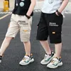 Shorts EACHIN Baby Boys Casual Solid Colors Elastic Waist Boy Pants Summer Calf Length Kids Trousers Soft Children Clothes 230613