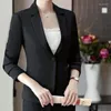 Kadınlar Suits Kadınlar Düğmesi İlkbahar Yaz İnce Çentik Gevşek Katı Blazers Sıska İş İş Giren Ofis Lady Moda Filmi