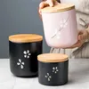 Bottiglie di stoccaggio Contenitore per tè sigillato in ceramica giapponese con coperchio Contenitore per alimenti per uso domestico Scatola per condimento Barattolo per spezie Serbatoio per caffè da cucina