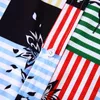 Camisas casuais masculinas descoladas, quadradas, estampadas florais, masculinas, camisa havaiana, manga curta, botão, praia, aloha, blusa masculina, festa, férias