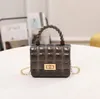 Plaid transparent liten fyrkantig handväska 2023 Summer PVC Women's Bag Fashion Shoulder Crossbody Mini Diamond Bags