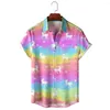 Chemises décontractées pour hommes T-shirt à manches courtes pour hommes Street Personality Hip-hop Fashion Top Tie-dye Pattern Vintage Print Oversize Wear