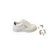 P Triangle Label Leather Logo Lace-up Fashion Board Shoes Muffin Outsole Women Small White Shoes