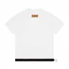 Herrt-shirts designer 23SS Summer Patchwork Pocket Logo Kort ärm rund hals ren bomull och kvinnor trendig t-shirt g18n