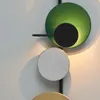Wall Lamp Post Morden Nordic Lamps LED Indoor Creative Round Plate Light Fixtures Brief Lovely Sconce Lighting Lamparas De Pared