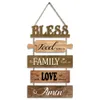 Decorative Objects Figurines Rustic Wooden Wall Art Hanging Plaque for Home Living Room and Background with American Country Style 230613