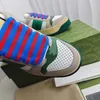 semelle épaisse Screener baskets hommes femmes chaussures décontractées en cuir vintage vert et orange Web toile designer luxe rétro sportswear 11