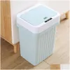 Avfallsbackar 12L SMART SENSOR TRASH CAN MATIC DOSTBIN ABS Touchless Garbage Bin Drop Delivery Home Garden Housekee Organisation HouseH DHTMB