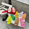 Woman Platform Sandal Designer Slippers Women Sliders Summer Real Leather Classic 5.5CM Thick Bottom Slides Beach Shoes With Box