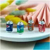 Charms 24x12mm Cute Drink Cans Dink Cisin 3D Bottle Bottle Bottle do biżuterii wykonanie przenoszenia kluczy przenoszący DIY Dostawa Smtpe Smtpe