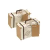 Mini Travel Suitcase Candy Box Kraft Paper Chocolate Favor Gift Box Packaging Bag Wedding Birthday Party Decoration