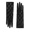 Mode longue dentelle mariée gants de mariée gants de mariage cristaux accessoires de mariage gants de dentelle pour les mariées cinq poignet sans doigts Len265H