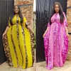Vêtements ethniques 2023 grande taille rayure imprimer robes Maxi africaines pour femmes Dashiki Tradition caftan Robe Femme soirée Robe de soirée musulman