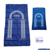 Teppiche Muslim Gebet Geflochtene Matte Tragbarer Reisetaschenteppich Rechteckiger wasserdichter Teppich 100 x 60 cm Drop-Lieferung Hausgartentextilien Dhiuz