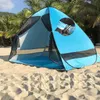 Tentes et abris Pop Up Tente de plage à ouverture rapide 1-2personnes Protection UV anti-moustiques Camping extérieur automatique Parasol portable Rideau en maille 230613