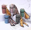 Мода мини -хрустальный бриллиант -ключ цепи губной помады держатель цветочные клетки шелковые шарф -шарф -шарфва для хранения сумок для хранения подвеска