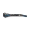 Smoking pipes Long glow in the dark silicone pipe with Metal bowl Mini hand pipes bubbler silicone Patterned water bongs dab rig