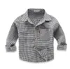 Chemises pour enfants Printemps Chemises à manches longues pour garçon Casual Col rabattu Camisa Masculina Blouses pour enfants Vêtements pour enfants Chemise à carreaux pour bébé garçon 230613