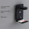 Wall Lamp Reading Light With USB Port Charging Creative Rack Bedside Switch