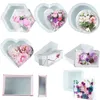 Dried Flowers Epoxy Resin Mold Large Round Heart Bookends for DIY Specimen Home Decor Fast