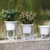 Planters Pots Set Flower Pot Plastic Double Round Shape Plant Container Reusable Water-Absorbing Vegetable Pot R230614