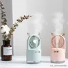 Humidificateurs Table portative 2000mAh USB rechargeable 240ML humidificateur ultrasonique de cerf avec diffuseur d'arôme de lumière LED couleur pour le bureau à domicile