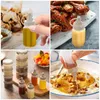 Dinnerware Sets 4pcs Condiment Squeeze Bottles Salad Sauce Dispenser Kitchen Ketchup