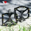 Cykelpedaler West Cykling Carbon Fiber Pedal Road Bicycle Pedal 3 Lager Aluminiumlegering Anti-SKID Mountain Bicycle Pedal Bicycle Accessories 230614