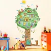 65*120 см мультипликационные деревы дома виниловые стены наклейки для детской комнаты детское сады детская комната