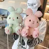 Backpacks Stuffed Animals Cartoon Candy Multicolor Bunny Plush Bag Kawai Girl Messenger Bag Creative Cute Shoulder Bag Girl Kids Backpack 230614