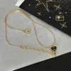 Mode kvinnor designe geometriska hjärthänge halsband varumärke stål tätning 18k guld pläterad halsband mässingsmaterial krage kedja jul smycken gåva
