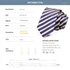 Bow Ties 2023 Men's 6CM Blue Striped Tie High Quality Business Suit Work Neck For Men Fashion Formal Necktie Slim Gift Box