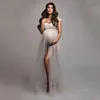 Moderskapsklänningar moderskapspografi tyllklänningar bodysuit outfit gravid kvinna po shoot bodysuit med tyllklänning 230614