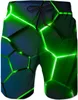 Men's Swim Trunks Quick Dry 3D Printed Beach Board Shorts with Pockets Cool Mesh Lining Bathing Suits