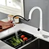 Rubinetti da cucina Smart Touch Temperatura Display digitale Rubinetto Maniglia singola Miscelatore acqua sensore beccuccio estraibile