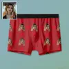 Cuecas Sem Costura Padrão Personalizado Impressão 3D Po Presente Macio Roupa Interior Homem Imagem Calças Boxer Respiráveis Confortáveis Cuecas Personalize 230615