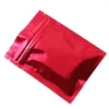 Förvaringspåsar 1000 st/mycket röd glansig aluminium folie påse rivning skåran godis mellanmål bönmutter återanvändbar återvinningsbar återvinningspåse