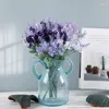 Decoratieve Bloemen 10 Hoofden Romantische Provence Lavendel Zijde Kunstmatige Paarse Boeket Voor DIY Thuis Bruiloft Decoratie Plastic Nep