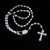 Pendentif Colliers Pendentifs Bijoux Catholique Chapelet Collier En Plastique Religieux Jésus Croix Crucifix Nuit Lumious Drop Delivery Ot3Qr