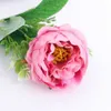 Torkade blommor Silk Artificial Peony for Home Wedding Decoration Dandelion Bouquet Ball Diy Craft Wreath Christmas Fake Flower Ord