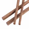 Palillos 2023 10 pares de madera de wengué plato de regalo de estilo japonés de madera china