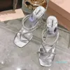 Sandálias femininas de salto alto grossas de 6 cm sapatos de casamento de couro real para noiva, dedo aberto, strass, strass, slides femininos, chinelos de fábrica de marca de luxo